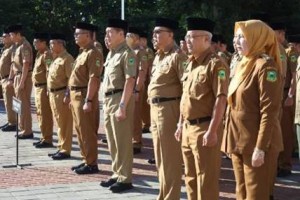 Apel Pagi Perdana usai libur Idul Foitri.